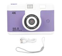 Cámara Digital 1080p 50mp HD Dual Lente Cámara compacta inalámbrica con 16x Games de Mp3 de Zoom Digital Anti Shake para fotografía Vlogging Travel Adventures (Púrpura)