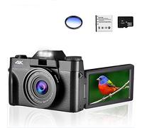 Cámara Digital 16X 48MP Face Detect 4K Selfile Videocámara for fotografía Gran Angular Vlog Cámara de Video Auto Focus Webcam Regalo para Principiantes(32G TF Card,Only Filter)