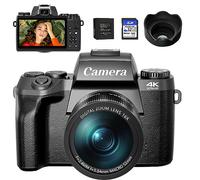 Cámara digital 2.7K Vlogging Cámara HD 44MP 16X Zoom digital Cámara con tarjeta de memoria 32G 1 batería YouTube Mini cámara compacta portátil para niños, adolescentes, adultos principiantes