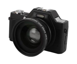 Cámara Digital 2.88in LCD Display HD 4K Video 58MP Auto Focus 20X Zoom Portable Vlog Camera para Transmisión en Vivo (Black)