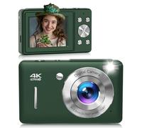 Cámara Digital, 44MP FHD 1080P, Zoom 16X, Tarjeta SD de 32 GB, cámara compacta para niños, Adolescentes y Adultos, Verde