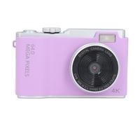 Cámara Digital 48MP 1080P con Zoom 16x, Pantalla de 2,4 Pulgadas, Cámara Selfie C Act para Viajes, Función de Vibración, Diseño Retro con Modos de Fotografía Divertidos (Purple)