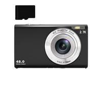 Cámara digital 48MP 2.7K FHD Zoom digital 16X, cámara web, enfoque automático Black