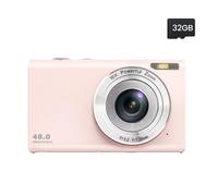 Cámara digital 48MP 2.7K FHD Zoom digital 16X, cámara web, enfoque automático Black