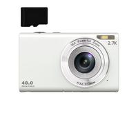 Cámara digital 48MP 2.7K FHD Zoom digital 16X, cámara web, enfoque automático White