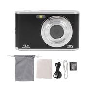 Cámara Digital 4K 48MP Autococus Cámara Dual 2.8in Pantalla Webcam de Pantalla Webcam compacta para niños para Adolescentes Principiantes para Adolescentes (Negro)