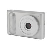 Cámara Digital 4K 48MP HD Professional Micro SLR Camera 16x Zoom Digital Autococus Cámara de Bolsillo Portátil de 2.4 Pulgadas TFT TFT Vlogging Photography (Silver)