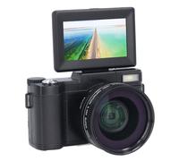 Cámara Digital 4K 48MP Vlogging Camera con 3 Pulgadas de 180 Grados de 180 Grados 4X Zoom Digital Anti Shake para Selfies de Viaje de Fotografía (Black)