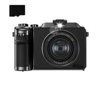 Cámara digital 4K/48MP/zoom digital 18X/enfoque automático/cámara dual Tarjeta de memoria de 32 GB Black