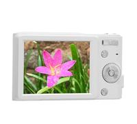 Cámara Digital, 4K 50MP Enfoque Automático Zoom Digital 16x Cámara Pequeña Antivibración con Flash, Pantalla LCD Retro Compacta de 2,8 Pulgadas Obturador Electrónico Cámara (White)
