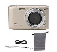 Cámara Digital 4K 58MP 2,88 Pantalla IPS Cámara Pequeña para Adolescentes Zoom 16x para Viajes (Gold)