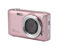Cámara Digital 4K 58MP 2,88 Pantalla IPS Cámara Pequeña para Adolescentes Zoom 16x para Viajes (Pink)