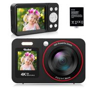 Camara Digital 4K 64MP, Rollei Compactline 64 Dual Screen Cámara de Fotos con Zoom Digitale 18X Camara Compacta con Pantalla Dual Cámara Fotográfica para Niños Principiante Negro, Camara-Fotos-Digital