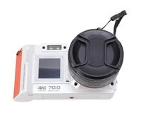 Cámara Digital 4K 70MP 50x Zoom Auto Focus ANGANGO F1.8 Cámara DSLR con Flash de Pantalla Doble (White)