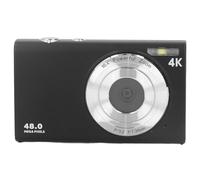 Cámara Digital 4K, Cámara de Vlogging de 48 MP con Enfoque Automático con Pantalla IPS HD de 2,8 Pulgadas, Zoom Digital de 16X, Cámara de Vídeo Digital Pequeña y (Black)