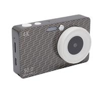 Cámara Digital 4K, Cámara de Vlogging de Zoom Digital de 50mp HD 16x con Pantalla LCD de 2.8 Pulgadas, Punto Compacto de Enfoque Automático y Flash Incorporado para Fotografía y (Brown)