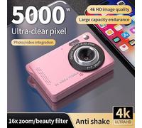 Cámara digital 4K con sensor de 50MP y zoom óptico de 16X, cámara portátil de vlogging con pantalla LCD TFT de 2 8 pulgadas para fotografía en interiores y exteriores (blanco 32G)