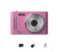 Cámara digital 4K con sensor de 64 MP, zoom digital 8X, función webcam, cámara retro portátil para viajes, vlogging y principiantes, pantalla IPS de 2,4 pulgadas, color blanco (púrpura 32 G)