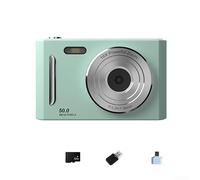 Cámara digital 4K con sensor de 64 MP, zoom digital 8X, función webcam, cámara retro portátil para viajes, vlogging y principiantes, pantalla IPS de 2,4 pulgadas, color blanco (verde 32G)
