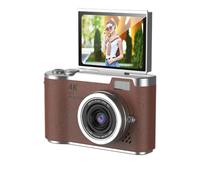Cámara digital 4K de 48 MP con enfoque automático, pantalla abatible de 2,4", zoom 8x y estabilización de imagen: compatible con fotografía y