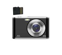 Cámara digital 4K de 48 MP con zoom de 16x y tarjeta de memoria de 32 GB Black