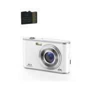 Cámara digital 4K de 48 MP con zoom de 16x y tarjeta de memoria de 32 GB Silver
