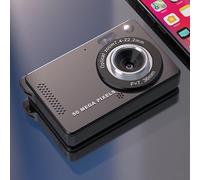 Cámara digital 4K de 50 MP con sensor CCD para vlogging y fotografía, zoom óptico de 16X, pantalla LCD IPS de 2.8 pulgadas, portátil, compacta para viajes de estudiantes y uso al aire libre (negro)