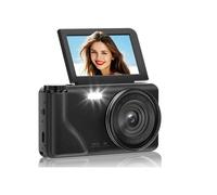 Cámara Digital 4K de 64 MP con Pantalla Giratoria de 3" y 180, Zoom Digital de 18X, Enfoque Automático, Ideal para Vlogs y Principiantes.