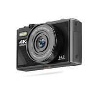 Cámara Digital 4K de 64 MP para Fotografía, Pantalla IPS Abatible de 3 Pulgadas, Digital de 18X, Videocámara para Vlogs, Cámaras Web.