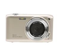 Cámara Digital 4K HD 16X de 2,88 Pulgadas, Autofocus 58MP Vlogging Cámara con Temporizador de Disparo, Modo de Belleza, Reconocimiento de Sonrisas, Reconocimiento de Rostros (Oro)