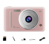 Cámara digital 4K HD retro CCD, cámara de grabación de vídeo flash de doble lente