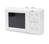 Cámara digital 4K, pantalla IPS de 2.4 pulgadas de 44 MP, zoom digital 16X, cámara compacta 4K, luz de relleno para fotografía para adolescentes (blanco)