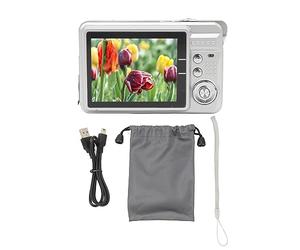 Cámara Digital 4K para Adolescentes Blogger Pareja, 48MP HD Pantalla TFT de 2,7 Pulgadas Zoom 8X Enfoque Automático Cámara Compacta de Bolsillo Antivibración para Fotografía de