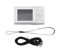 Cámara Digital 4K para Adolescentes y niños, cámara compacta de 44MP con Zoom Digital de 16X, Enfoque automático, antivibración, Pantalla de 2,4 Pulgadas, tamaño de Bolsillo para (White)