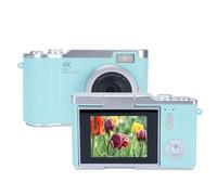 Cámara Digital 4K para Fotografía, 2.4in HD Flip Screen Autofocus 48MP 8X Zoom Flash Anti Shake Vlogging Camera para Youtube, 128 GB de 800 MAh Batería Compact Camera de Viaje