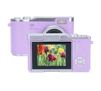 Cámara Digital 4K para Fotografía, 2.4in HD Flip Screen Autofocus 48MP 8X Zoom Flash Anti Shake Vlogging Camera para Youtube, 128 GB de 800 MAh Batería Compact Camera de Viaje