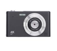 Cámara Digital 4k, Punto de Enfoque Automático de 48MP 16x y Cámara de Disparo con Pantalla de 2,4 Pulgadas de IPS, Flash Incorporado, Anti Shake, Detección de Cara (Black)