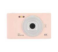 Cámara Digital 4K Ultra HD, Pantalla IPS De 2,4 Pulgadas, Compacta For Vlogging, Grabación Fotografía Frontal Y Trasera, Reproductor Mp3 con Linterna Toma Nítida Suave(Pink)