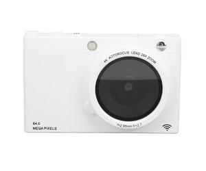 Cámara Digital 4K, Vídeos e Imágenes Inalámbricas de 64MP, MP3 con Wi-Fi para Fotografía, Montaje en Trípode y Compatibilidad con Luz LED