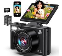 Cámara digital 5K - Cámaras WiFi 75MP para fotografía
