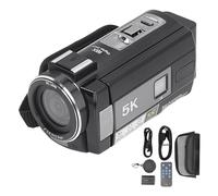 Cámara Digital 5K, Zoom Digital 18X Grabación HD Antivibración Cámara con Pantalla Táctil IPS de Rotación de 180 Grados para Fotografía de Viajes