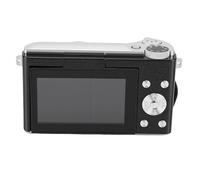 Cámara Digital Antivibración con Zoom de 16x con Fotografía 4K de 64MP para Todas Las Edades con Pantalla Abatible de 180° para Familias Plateada (Black)