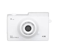 Cámara Digital, Cámara CCD Retro 1080P 48M, Cámara Dual HD con Zoom 8X Compatible con WiFi, con Varios Marcos de Filtros, Filtros de Reproducción MP3. (White)