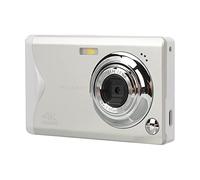 Cámara Digital, Cámara de Video 4K con Zoom de 16X y 48MP con Pantalla LCD de 3 Pulgadas, Cámara Compacta Antivibración con Luz de Relleno y Batería de Larga Duración, para (Blanco)