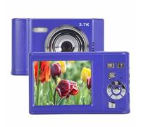 Cámara Digital, Cámara de Vlogging de 2,7 K y 48 MP, Pantalla IPS de 2,8 Pulgadas, Cámara Digital Compacta con Zoom Digital de 8X, Enfoque Automático, Antivibración para Selfies,