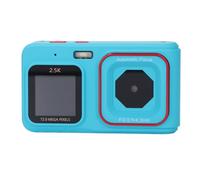 Cámara Digital, Cámara de Vlogging de Pantalla Dual Selfie de 72MP 2.5K, Cámara Compacta Antivibración con Enfoque Automático y Zoom de 16X para Viajes, Graduaciones (Blue)