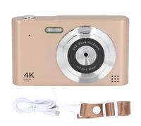 Cámara Digital, Cámara Digital De Viaje, Cámara Vintage 4k 48mp HD Zoom 2,4 Pulgadas 16x, Incluye Una Cuerda De Mano, Brindando Imágenes De Alta Definición Nítidas (Gold)