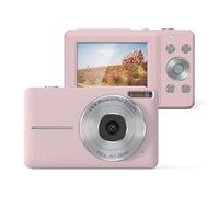 Cámara digital, cámara FHD 1080P para apuntar y disparar para niños, con tarjeta de 32 GB, sello de fecha antivibración, zoom 16X, compacto, portátil, pequeño, para principiantes, niños, adolescentes