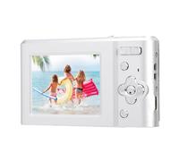 Cámara Digital Cámara FHD 2.7K, Zoom Digital 8X de 2.4 Pulgadas con Cámara de Enfoque Automático, Antivibración, Cámara de Viaje Pequeña y Compacta para Niños Principiantes,
