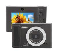 Cámara Digital, Cámara HD 1080p Point and Shoot Kids, 48MP Autococus Compacto Portable Pequeño, Tipo C Cámara de Viaje Recargable con una Cámara sin Espejo de 2.4 Pulgadas para (Black)